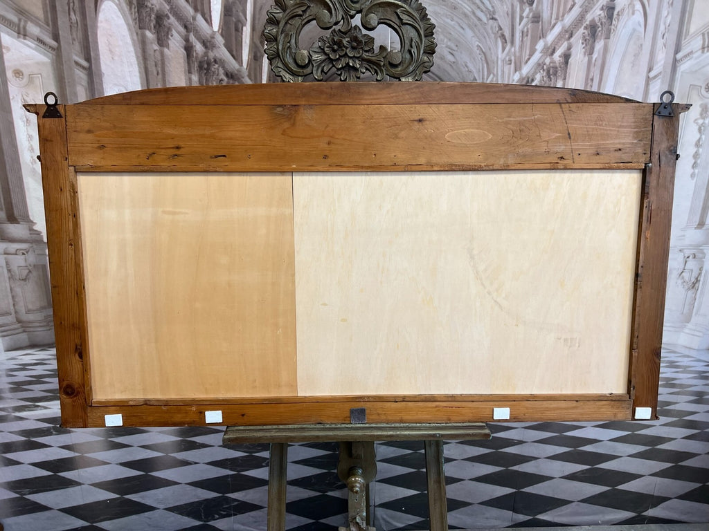Neo Renaissance Rahmen für Spiegel antik 19-tes Jhdt Italien Nussbaum 138x75cm