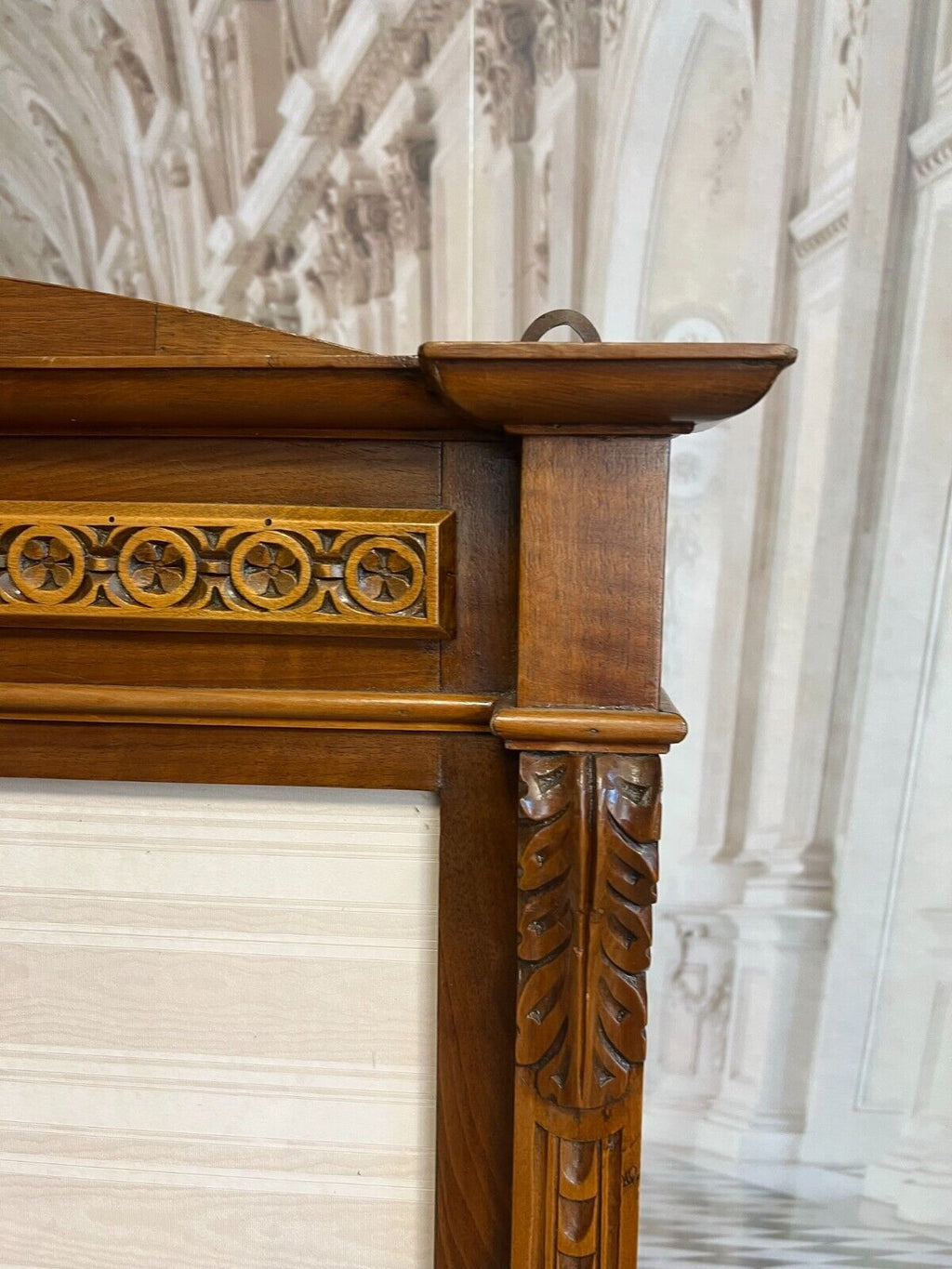 Neo Renaissance Rahmen für Spiegel antik 19-tes Jhdt Italien Nussbaum 138x75cm