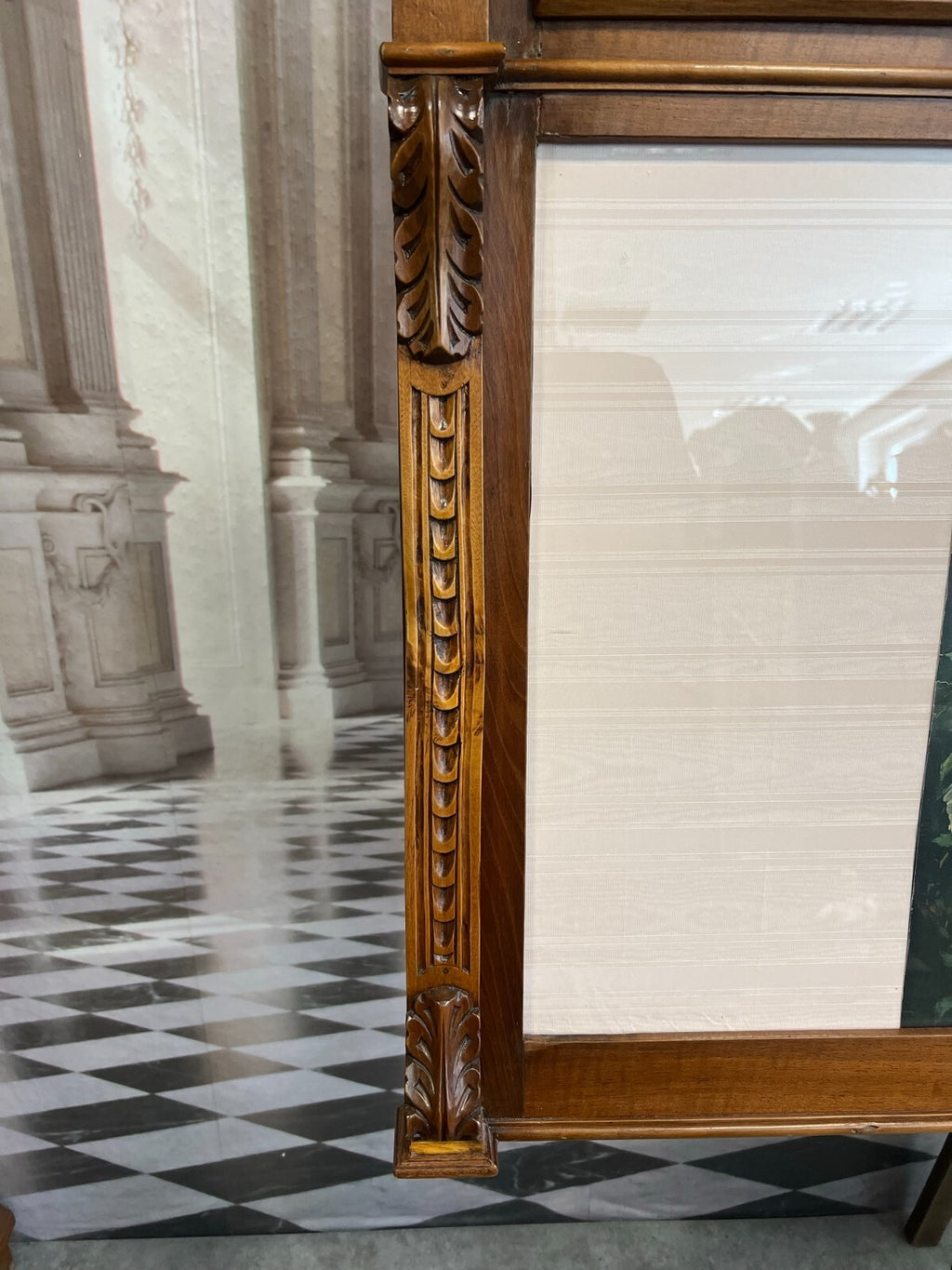 Neo Renaissance Rahmen für Spiegel antik 19-tes Jhdt Italien Nussbaum 138x75cm
