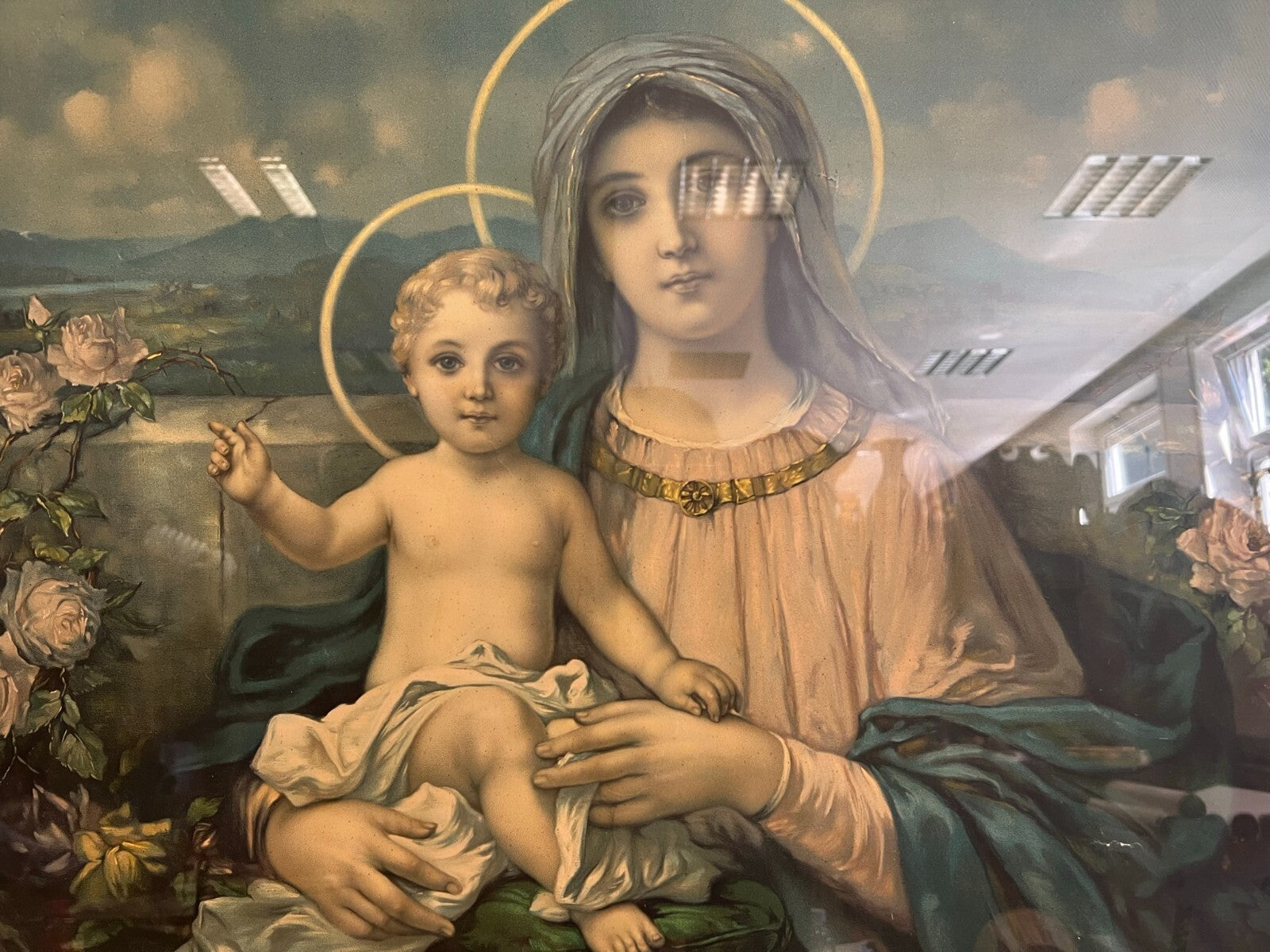 Neo Renaissance Rahmen für Spiegel antik 19-tes Jhdt Italien Nussbaum 138x75cm