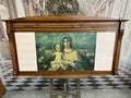 NEO RENAISSANCE RAHMEN FÜR SPIEGEL ANTIK 19-TES JHDT ITALIEN NUSSBAUM 138x75cm