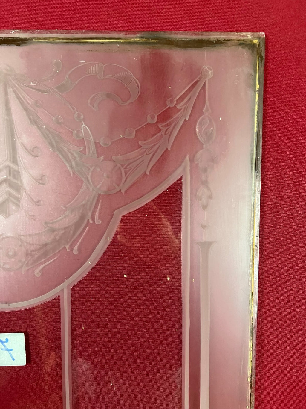 Antike Glasscheibe Glas Fenster Jugendstil original um 1900 Gardinen