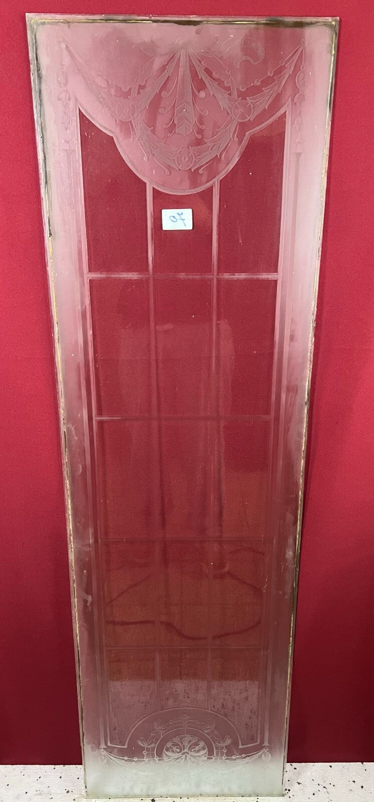 Antike Glasscheibe Glas Fenster Jugendstil original um 1900 Gardinen