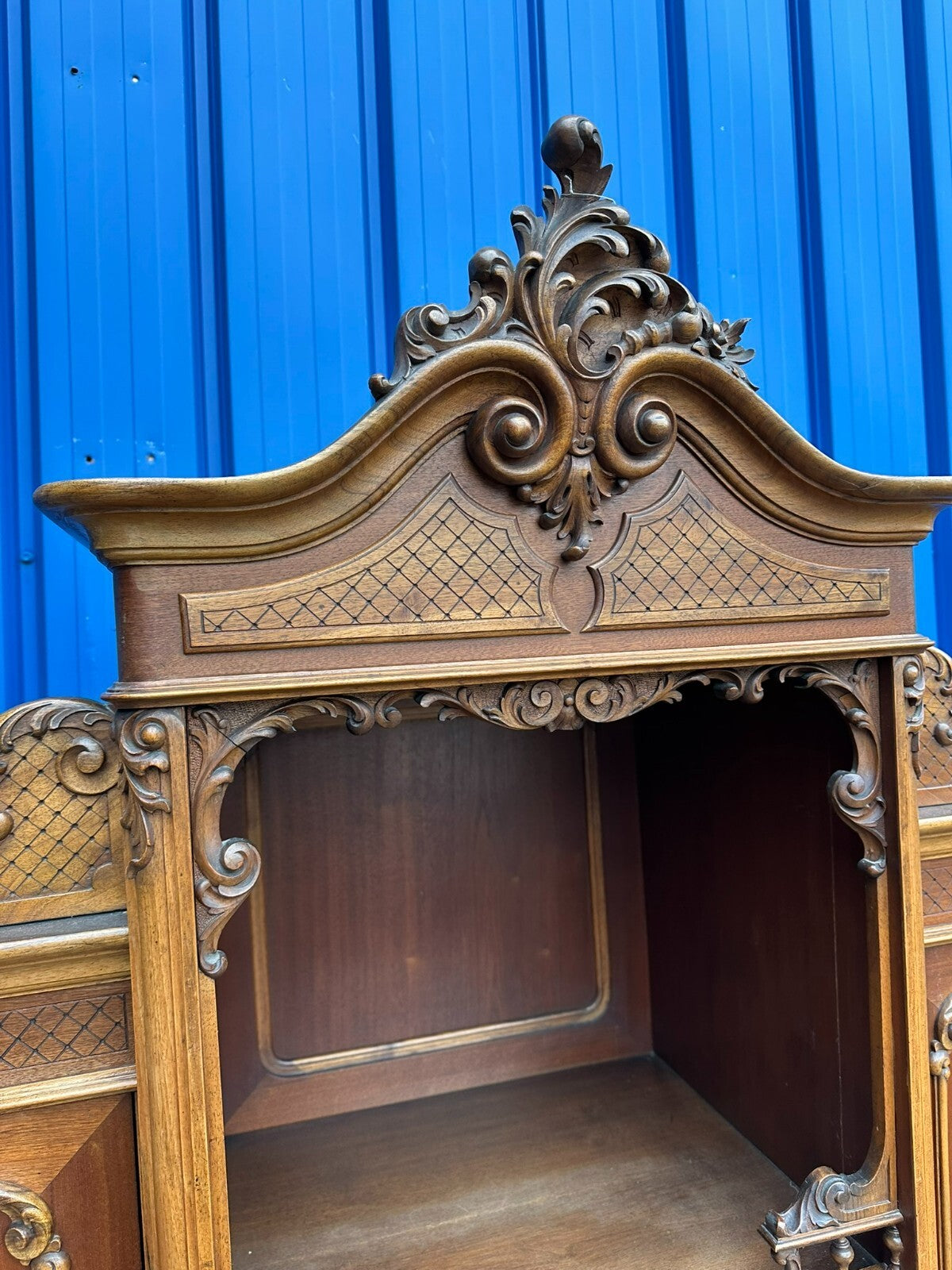 Neo Rokoko Buffet Schrank Kredenz Nussbaum um 1880 Dredner Barock Stil