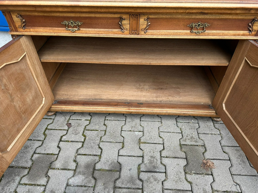 Neo Rokoko Buffet Schrank Kredenz Nussbaum um 1880 Dredner Barock Stil