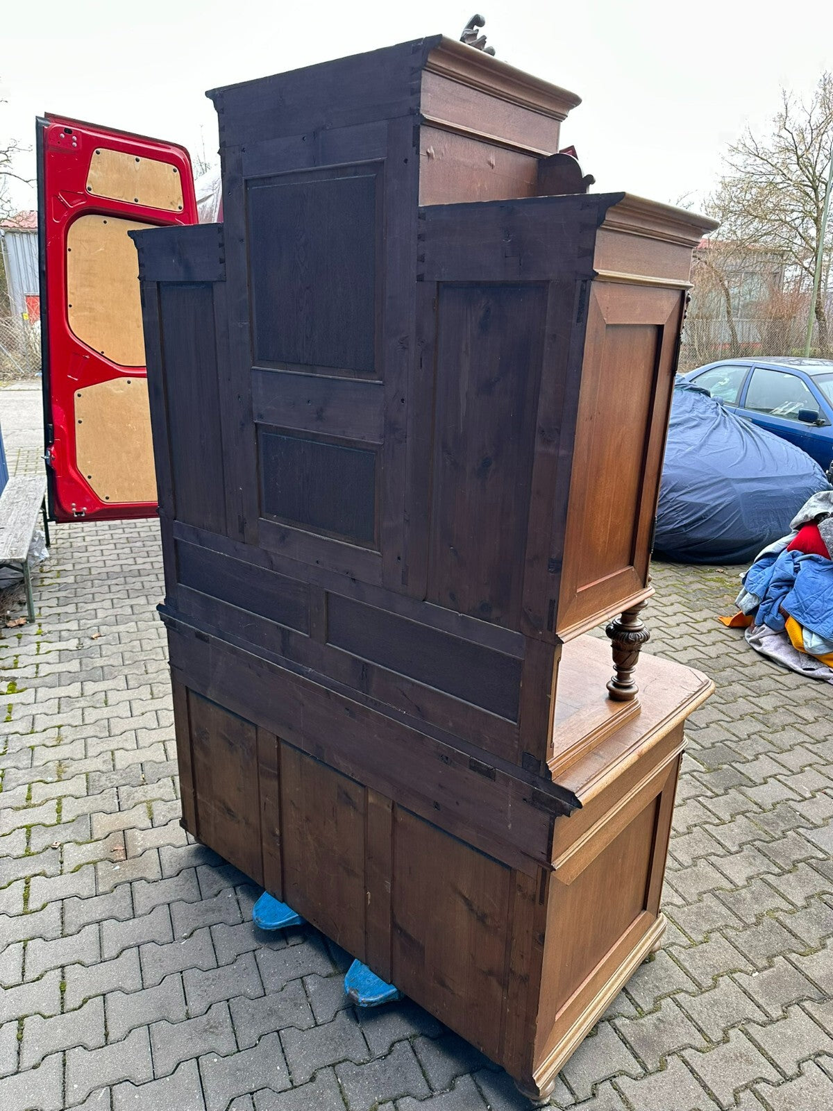 Neo Rokoko Buffet Schrank Kredenz Nussbaum um 1880 Dredner Barock Stil