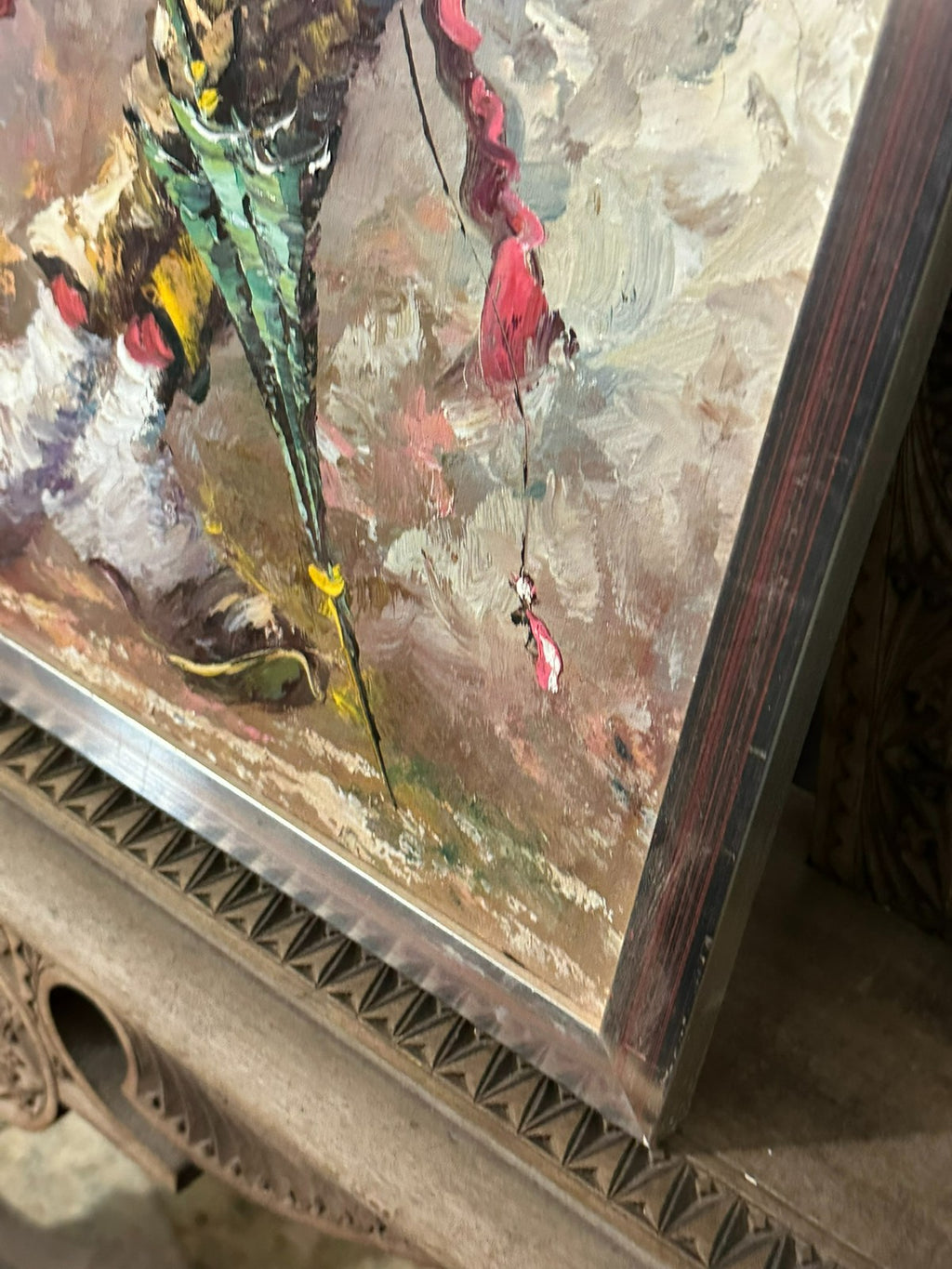 Brenda Polsky-Morgan (1942-2008) Ölgemälde Clown Portrait