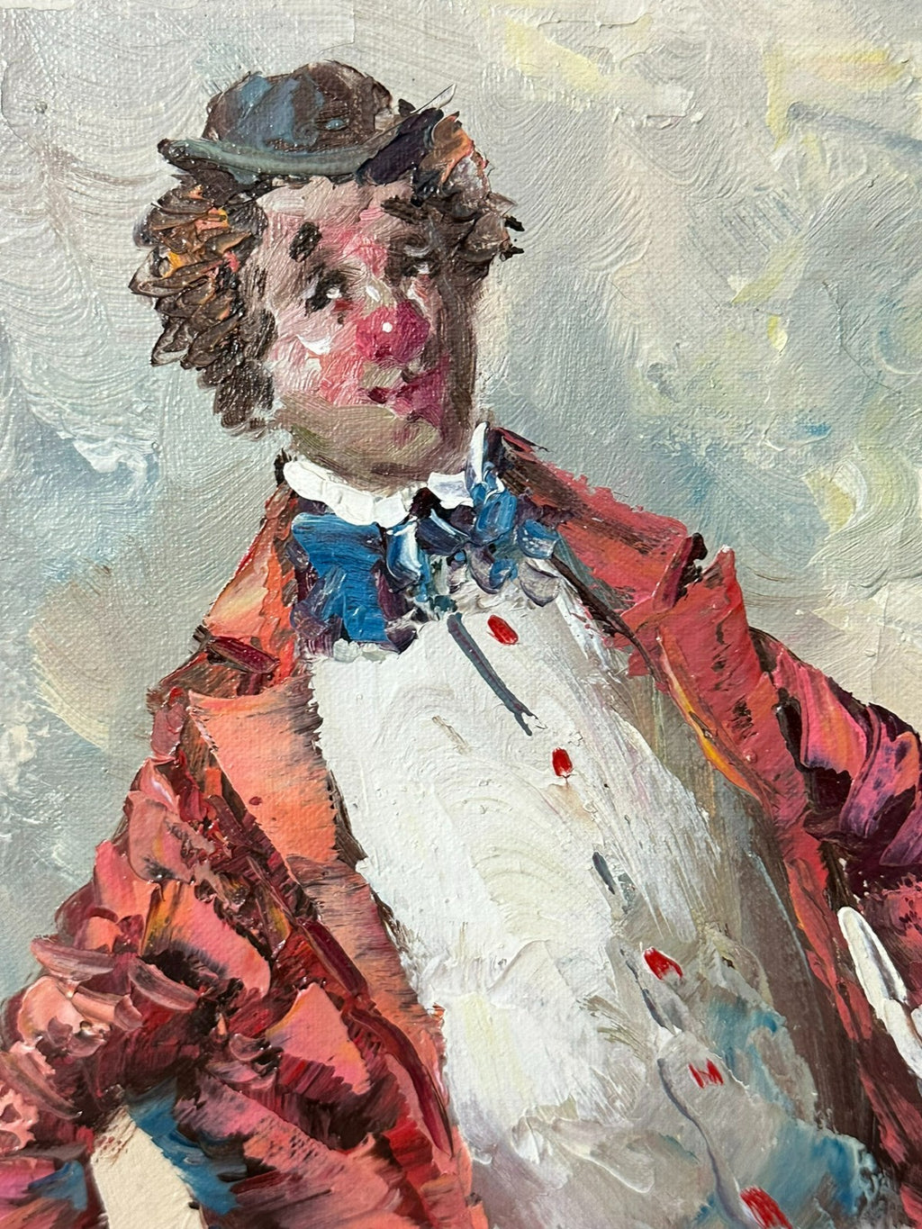 Brenda Polsky-Morgan (1942-2008) Ölgemälde Clown Portrait