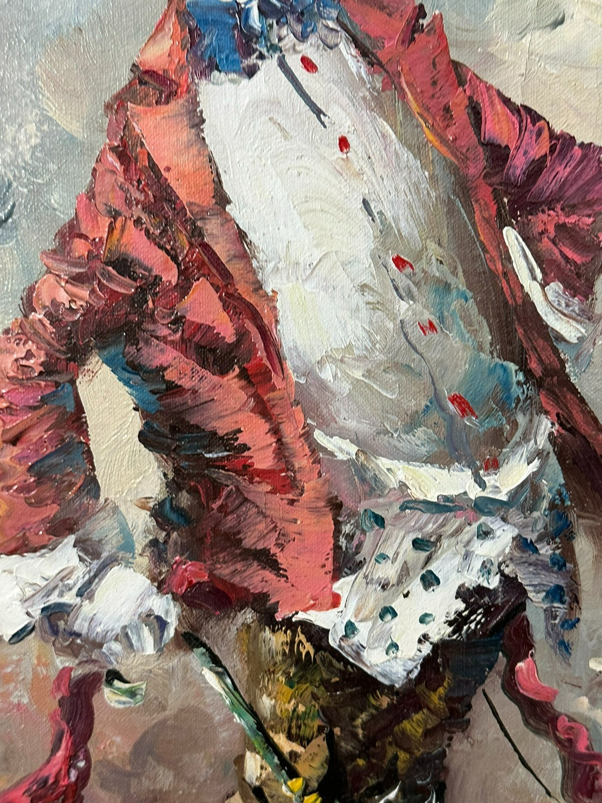 Brenda Polsky-Morgan (1942-2008) Ölgemälde Clown Portrait