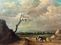 ANTIKES ÖLGEMÄLDE UM 1800 REITER IN LANDSCHAFT PETER KOUNITZ (1771-1848)