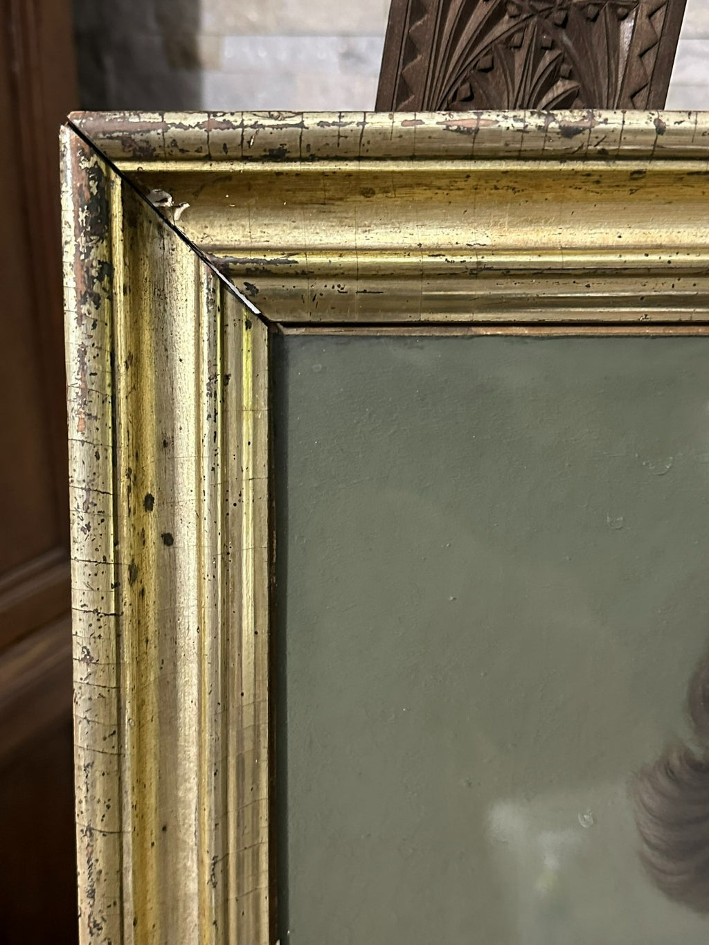 Antikes Biedermeier Portrait eines Herren Mitte 19 tes Jhdt Pastell