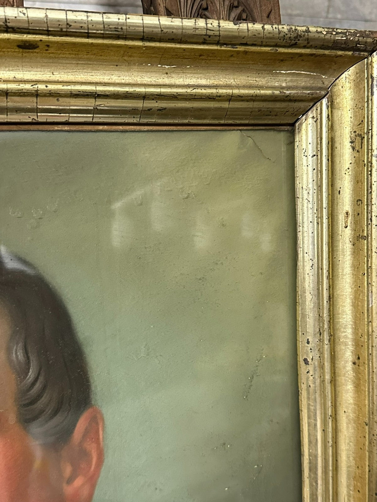 Antikes Biedermeier Portrait eines Herren Mitte 19 tes Jhdt Pastell