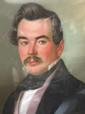 ANTIKES BIEDERMEIER PORTRAIT EINES HERREN MITTE 19 TES JHDT PASTELL