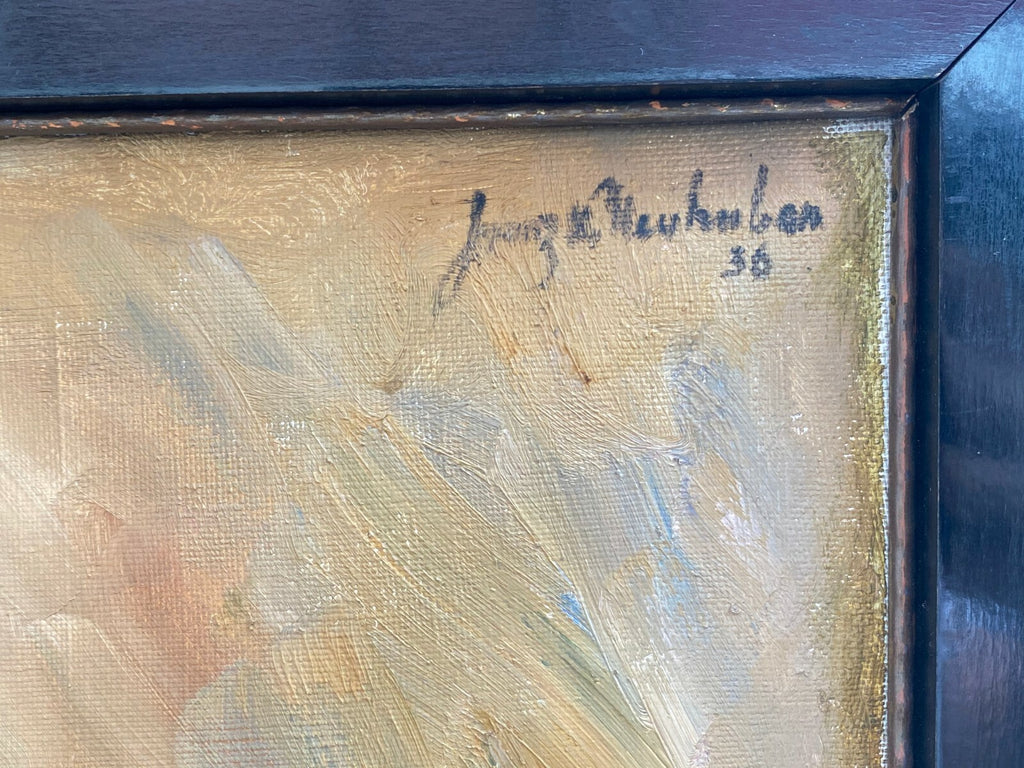 Ölgemälde Frau Portrait einer Dame Franz Neuhuber (1909-1999) Gemälde gerahmt