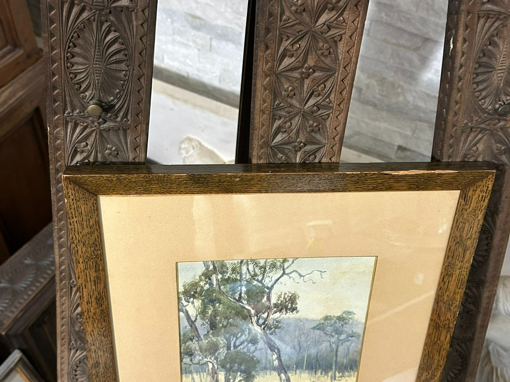Sehr schönes Aquarell Landschaft gerahmt Hinter Glas