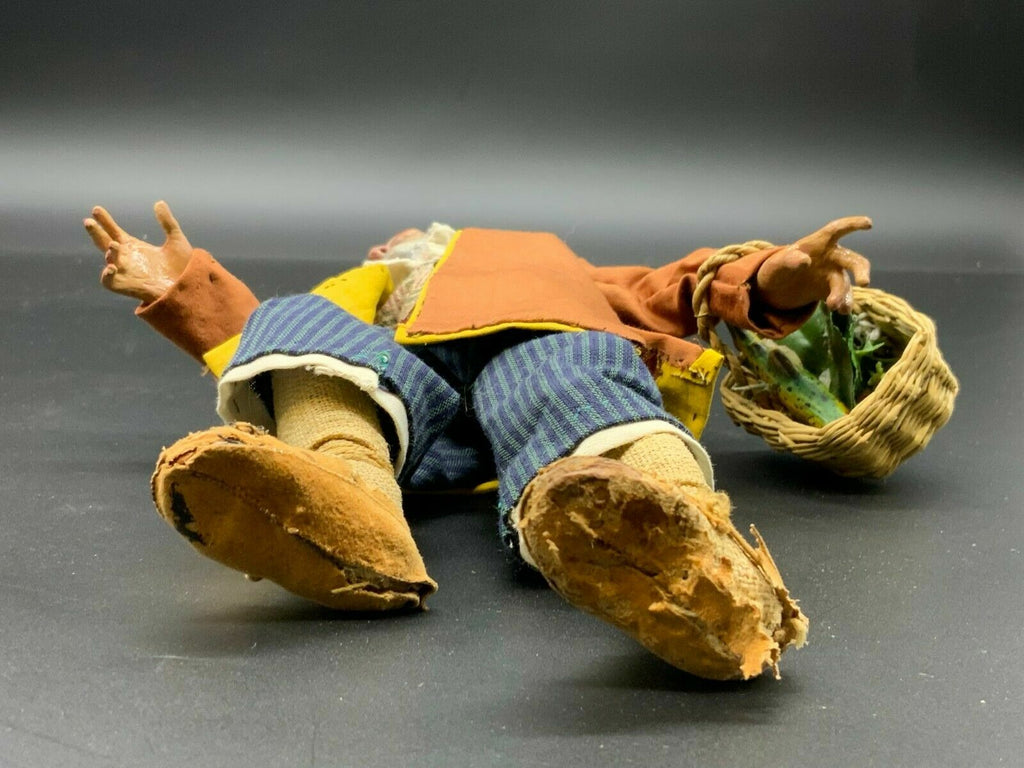 Neapolitanische Krippenfigur Bauer mit Korb 27cm