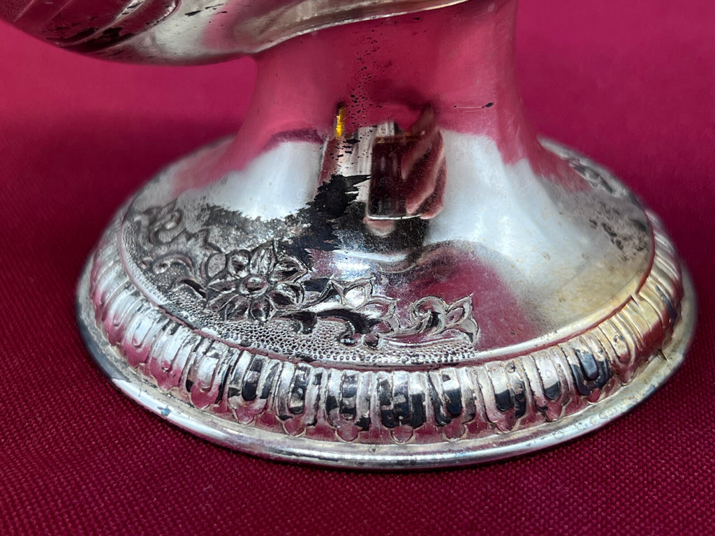 Sehr schöner Zuckerbehälter Dose Metall versilbert und vergoldet
