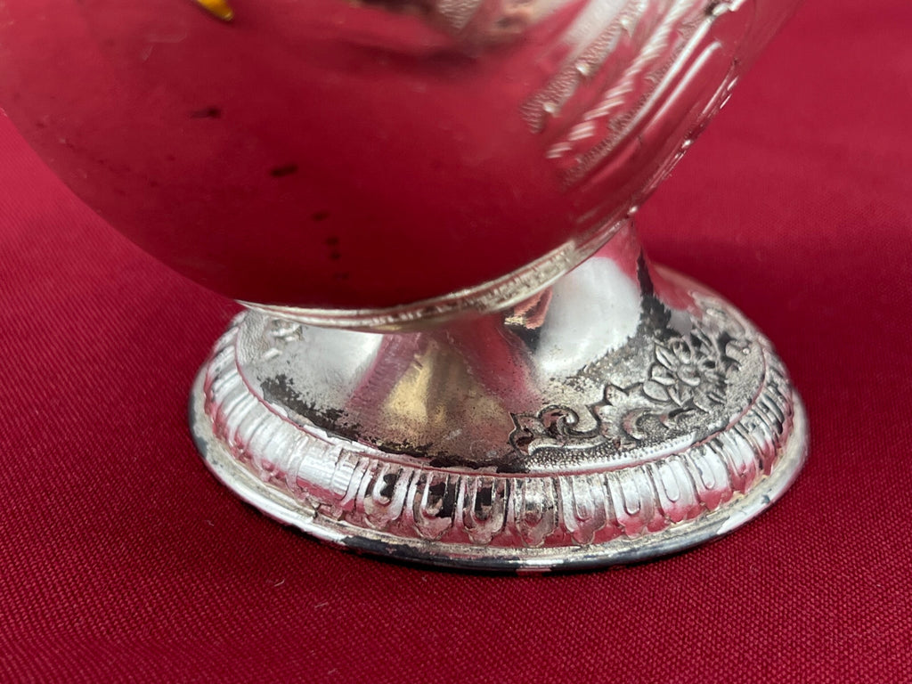 Sehr schöner Zuckerbehälter Dose Metall versilbert und vergoldet