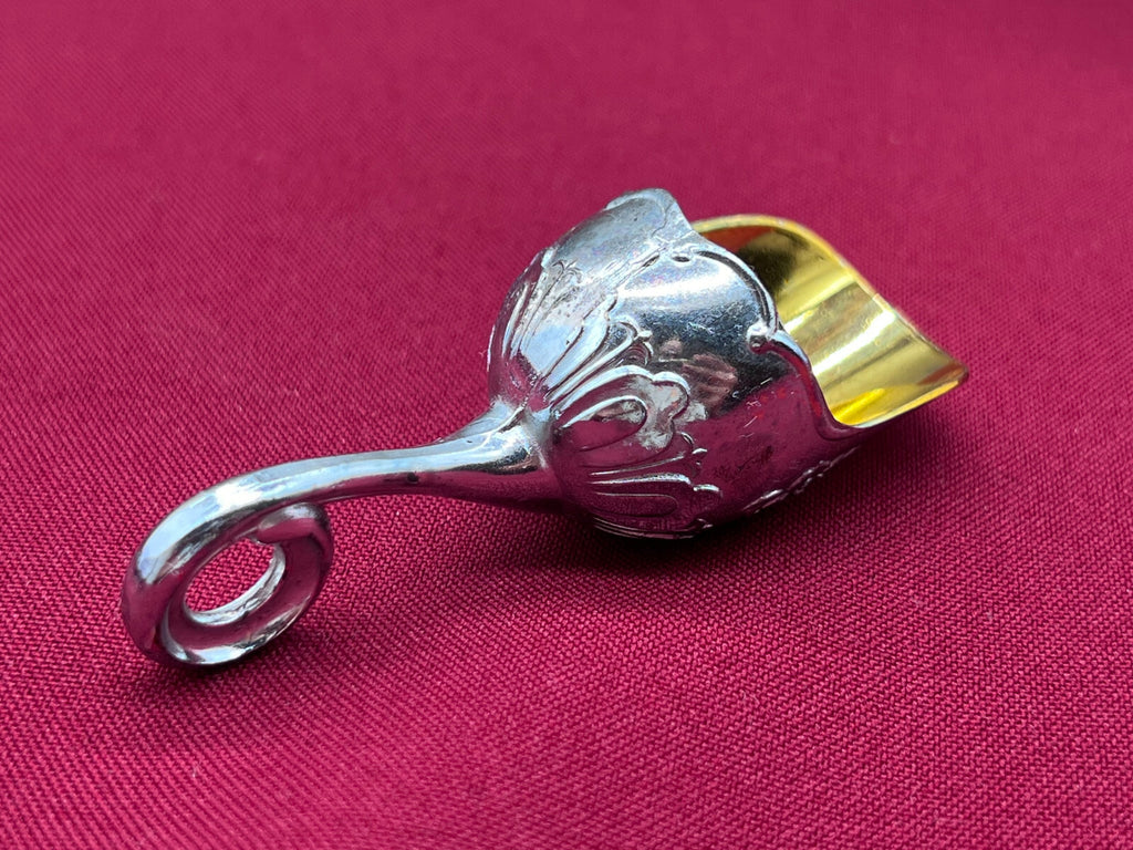 Sehr schöner Zuckerbehälter Dose Metall versilbert und vergoldet