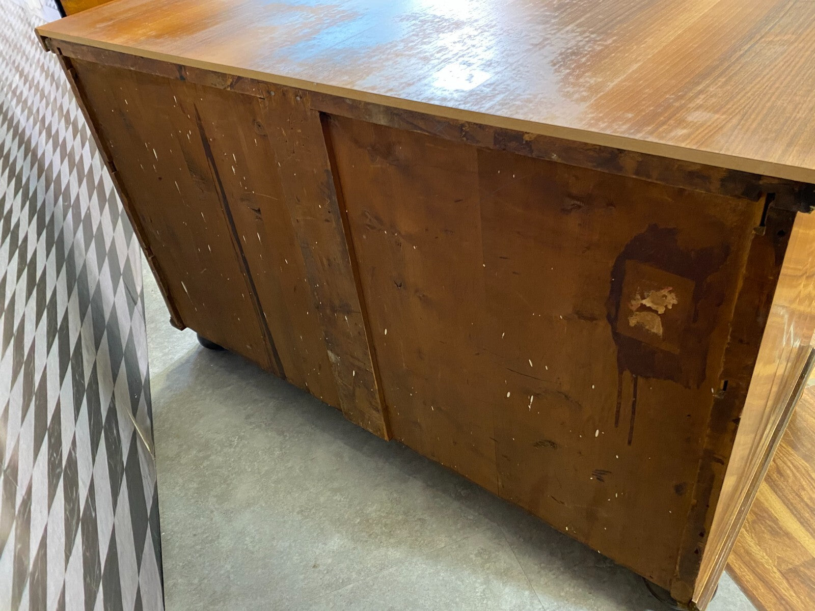 Barock Kommode Nussbaum um 1880 Holz massiv furniert antike Barockkommode