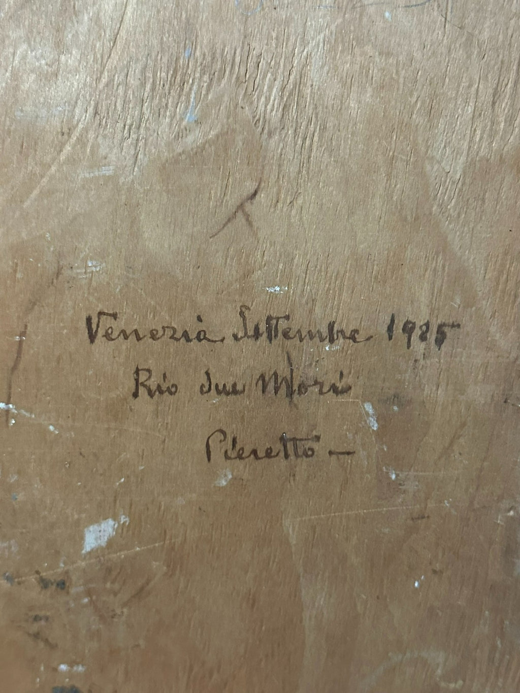 Antikes Ölgemälde Venedig Venezia Gemälde von 1925 Pieretto Bianco (1875-1937)