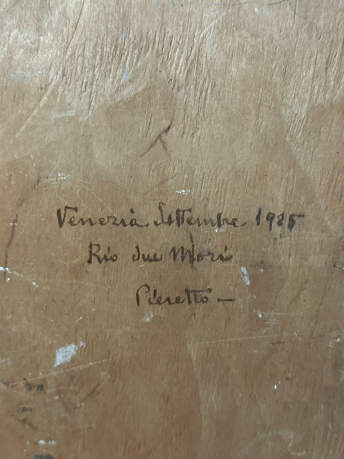 Antikes Ölgemälde Venedig Venezia Gemälde von 1925 Pieretto Bianco (1875-1937)