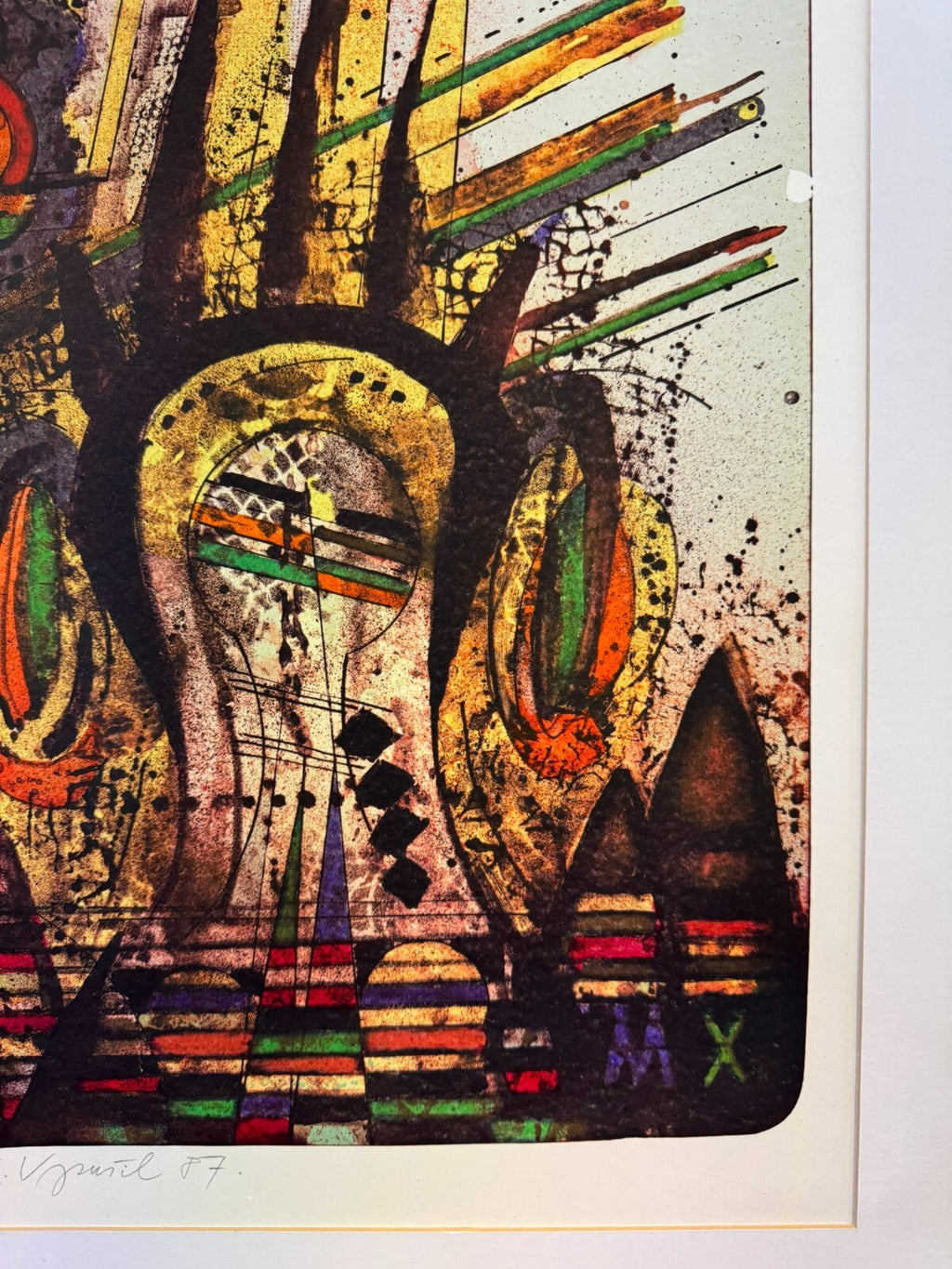 Karel Vysusil (1926-2014) Signierte Lithografie Atomare Zeit 9/25