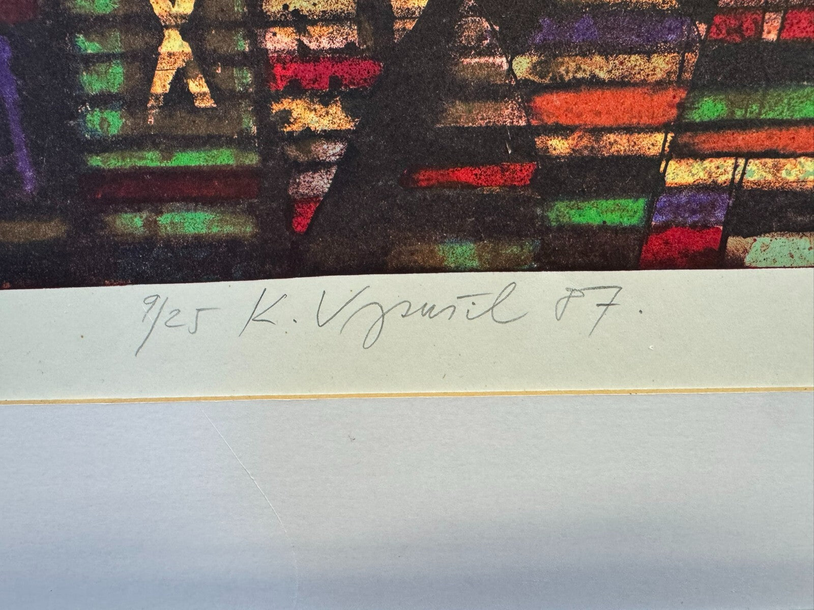 Karel Vysusil (1926-2014) Signierte Lithografie Atomare Zeit 9/25