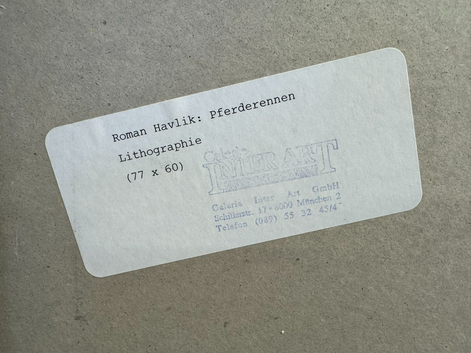 Roman Havlík (1952) Signierte Lithografie Pferderennen