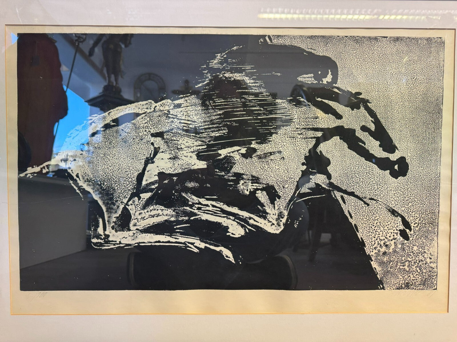 Roman Havlík (1952) Signierte Lithografie Pferderennen