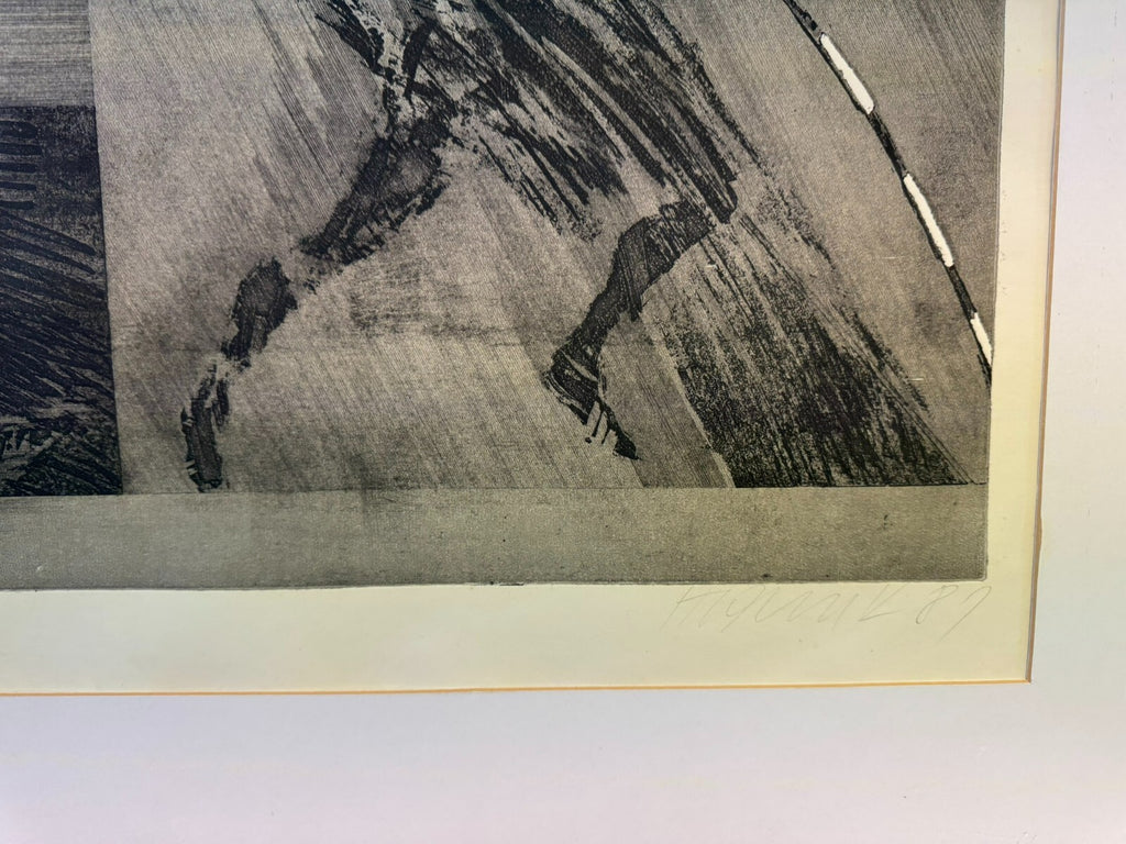 Roman Havlík (1952) Signierte Lithografie der Hochspringer 5/50