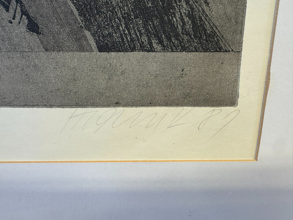 Roman Havlík (1952) Signierte Lithografie der Hochspringer 5/50