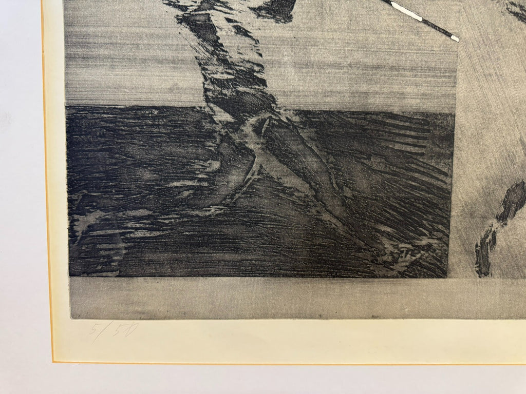 Roman Havlík (1952) Signierte Lithografie der Hochspringer 5/50