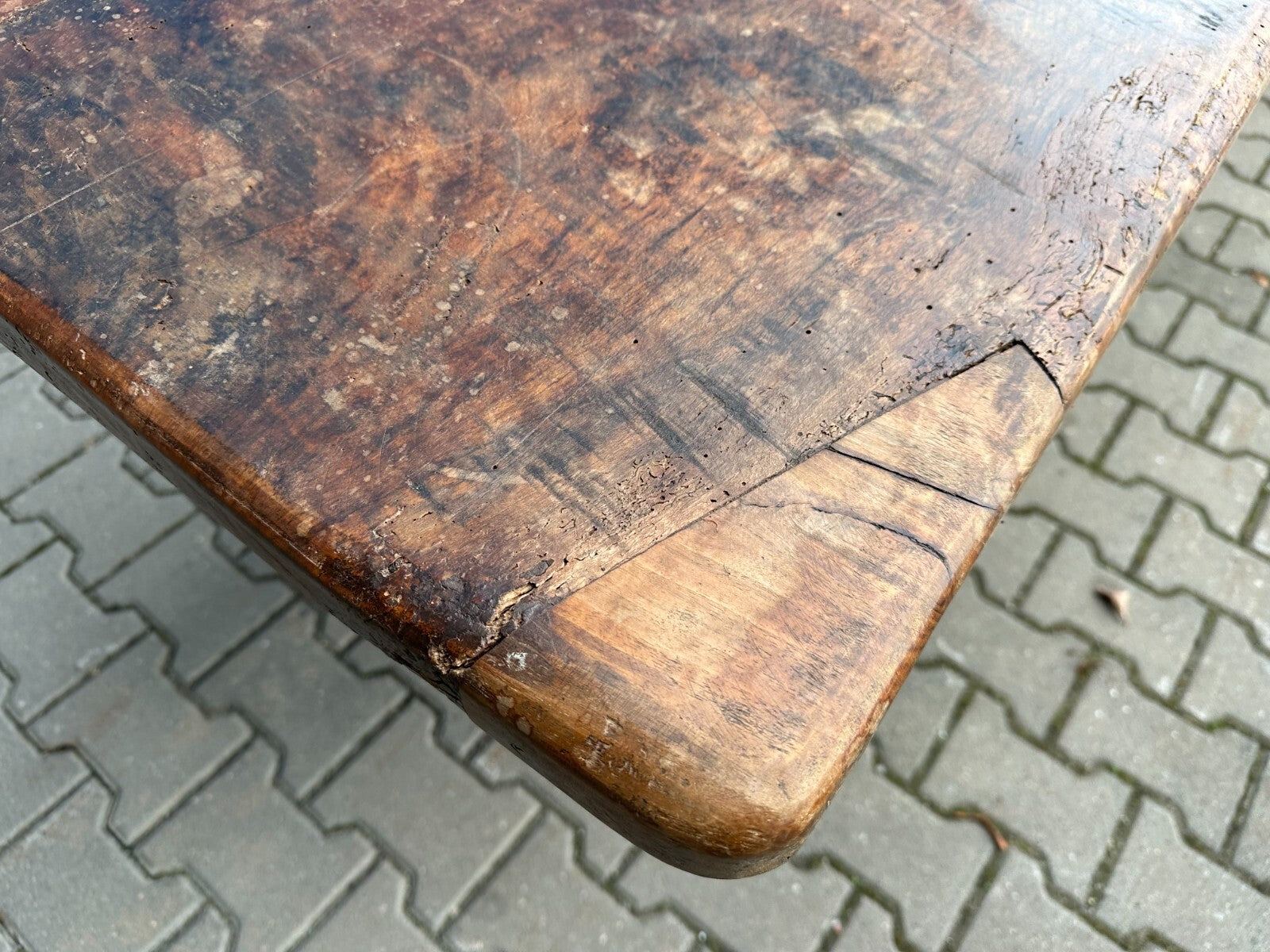 Antiker Esstisch Barock Tisch 18 tes Jhdt Eiche massiv 3m am Stück gearbeitet