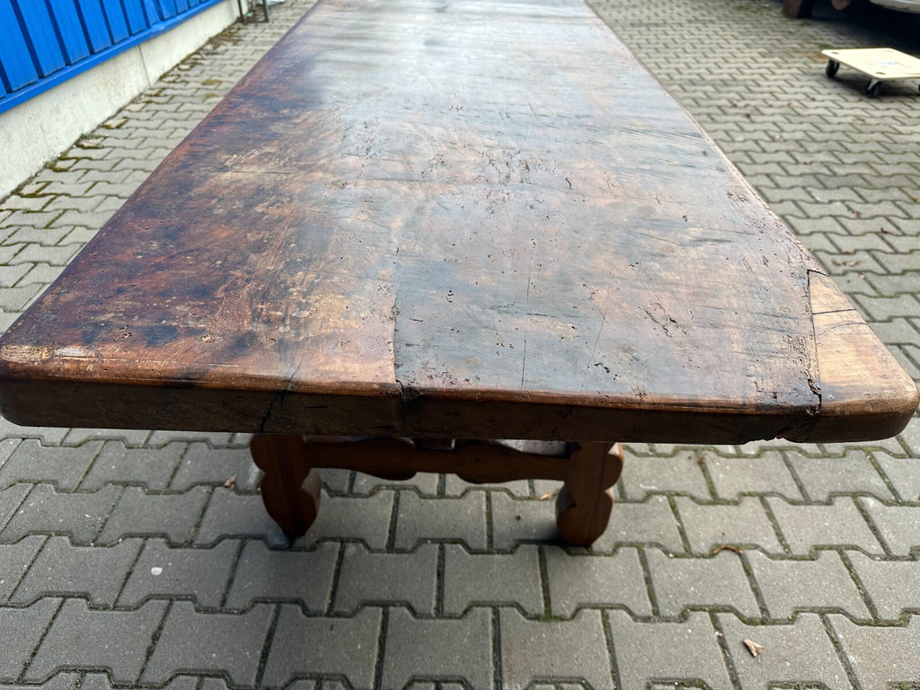 Antiker Esstisch Barock Tisch 18 tes Jhdt Eiche massiv 3m am Stück gearbeitet
