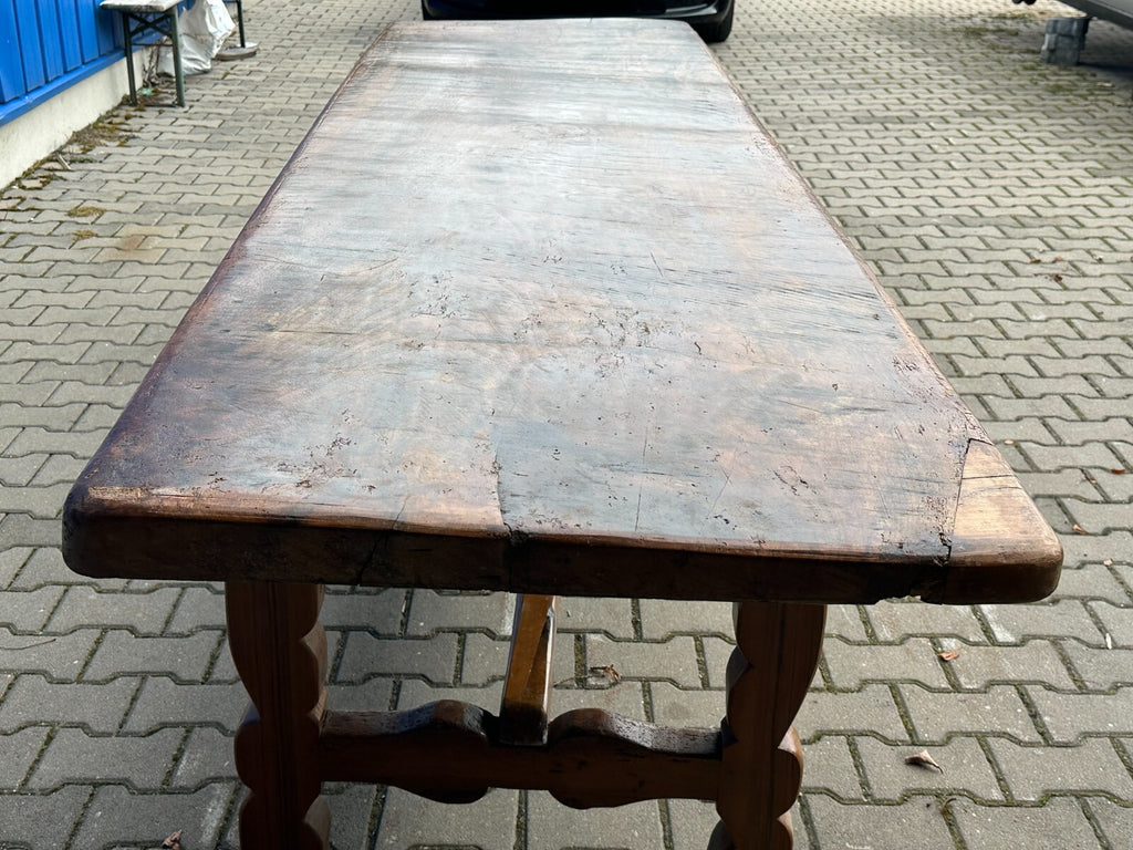 Antiker Esstisch Barock Tisch 18 tes Jhdt Eiche massiv 3m am Stück gearbeitet