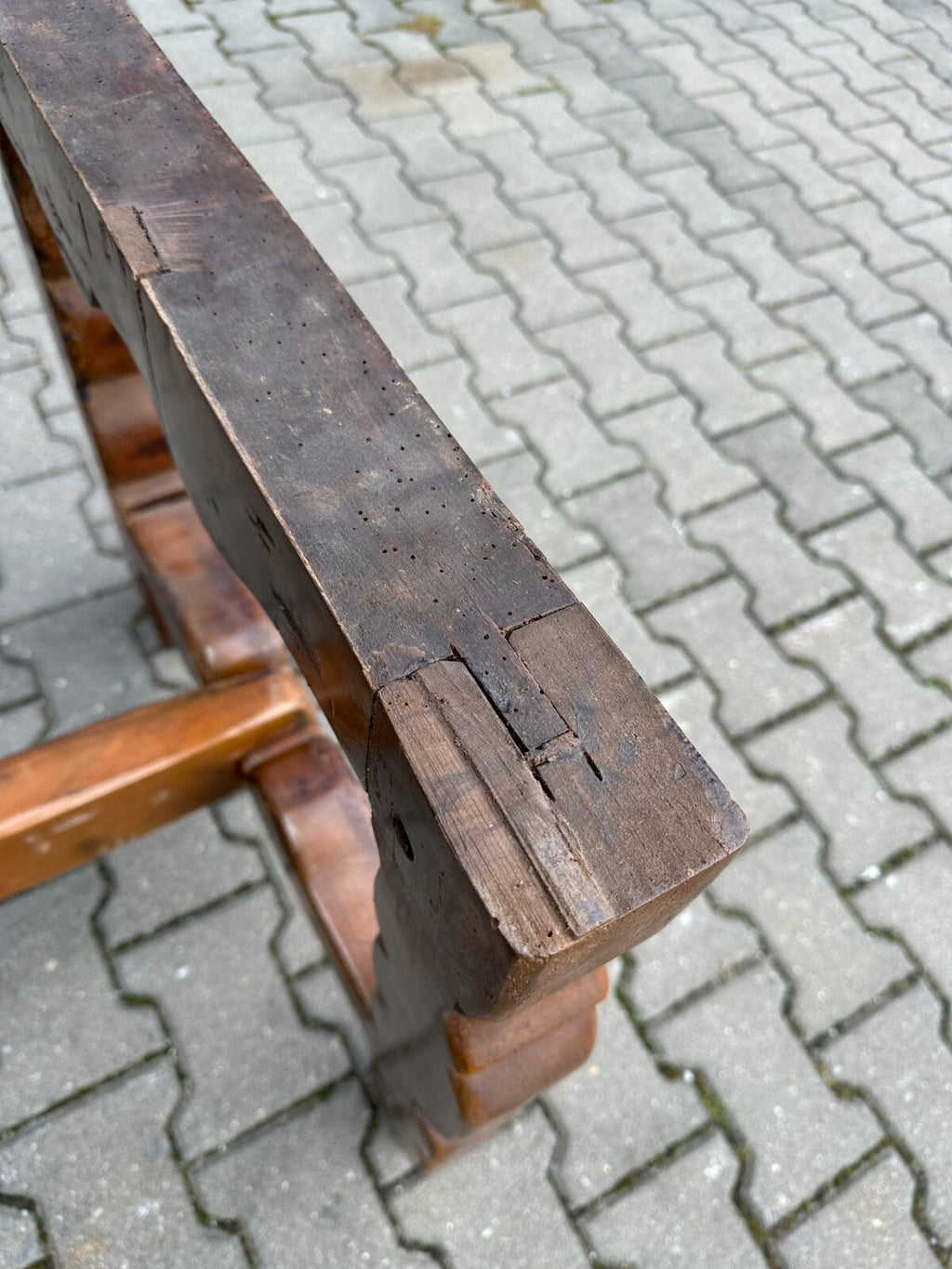 Antiker Esstisch Barock Tisch 18 tes Jhdt Eiche massiv 3m am Stück gearbeitet