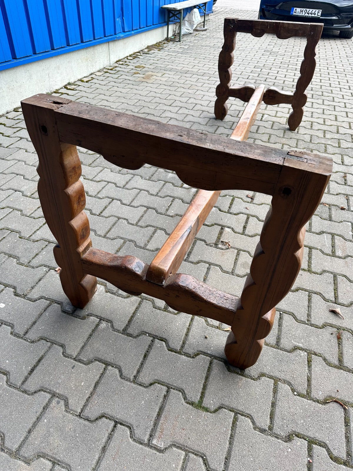 Antiker Esstisch Barock Tisch 18 tes Jhdt Eiche massiv 3m am Stück gearbeitet