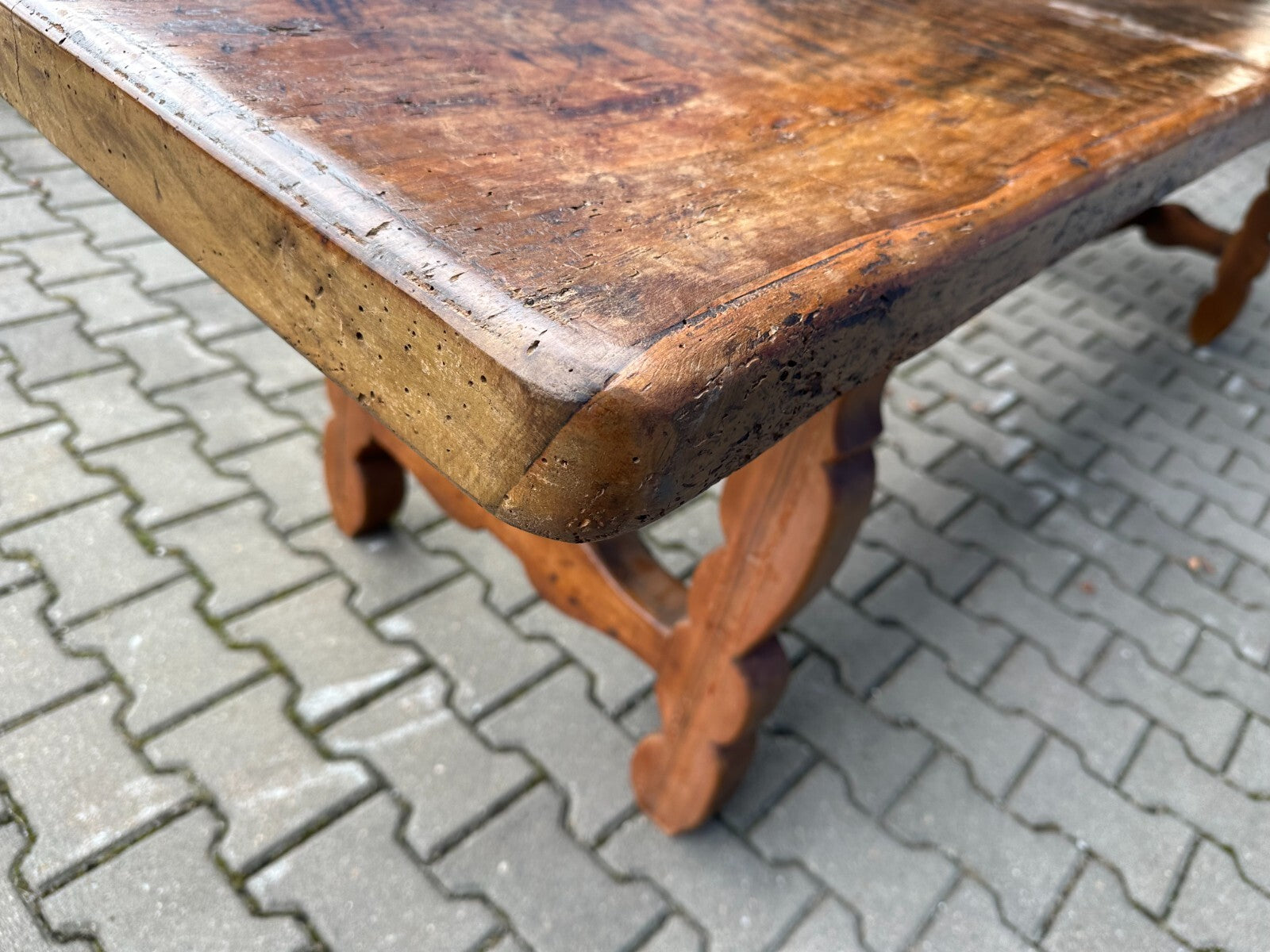 Antiker Esstisch Barock Tisch 18 tes Jhdt Eiche massiv 3m am Stück gearbeitet