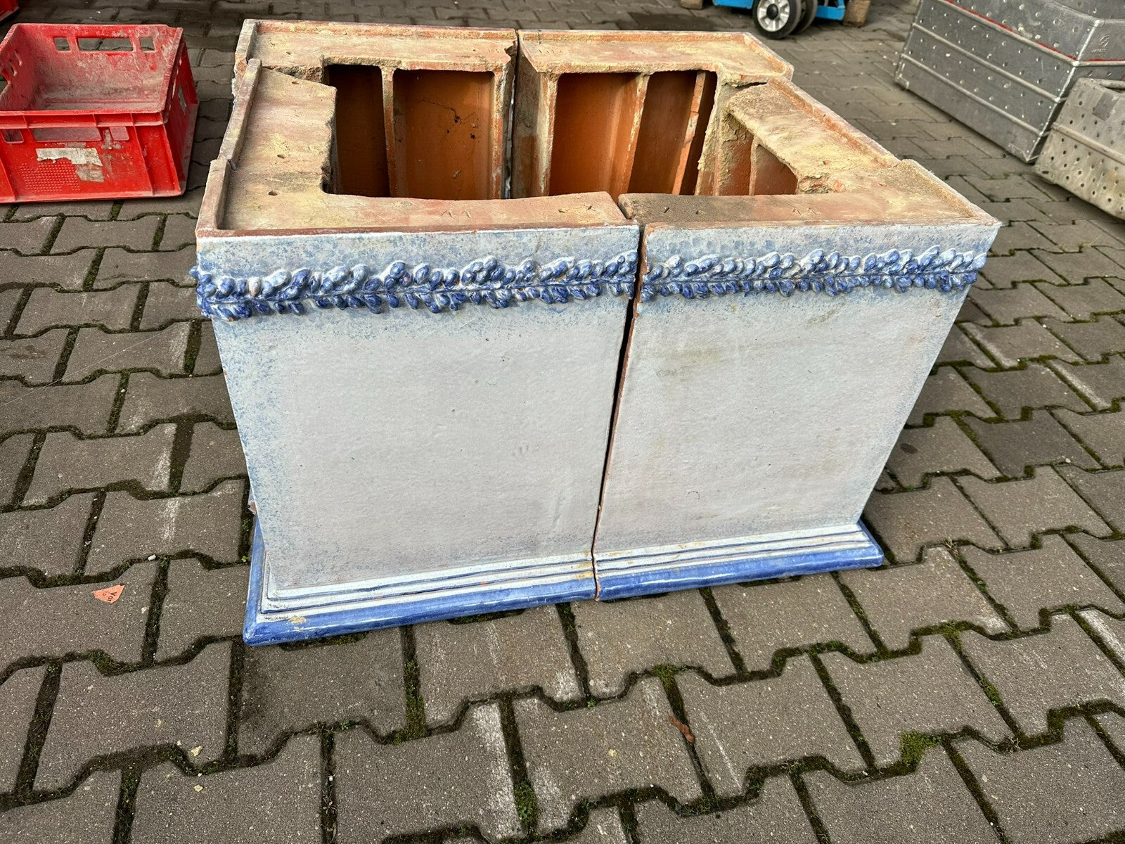 Grundofen Ofen Kachelofen in Historismus Stil Nymphen Betrieb mit Heizspirale