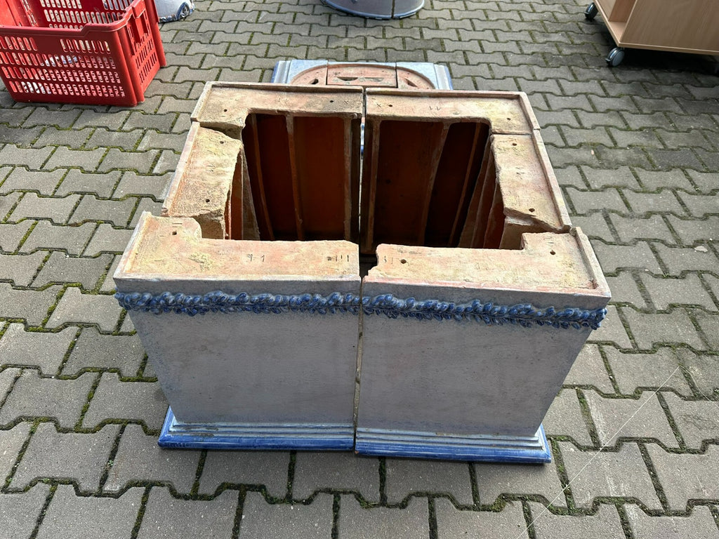 Grundofen Ofen Kachelofen in Historismus Stil Nymphen Betrieb mit Heizspirale