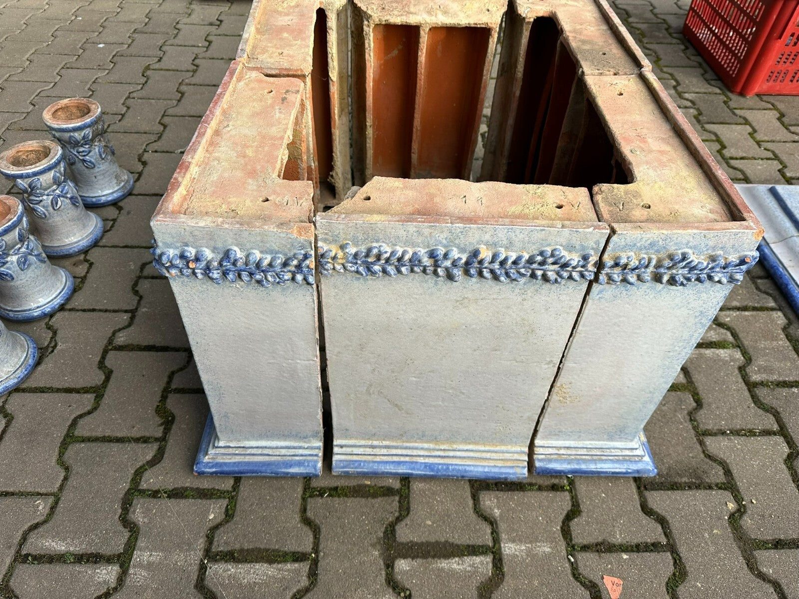 Grundofen Ofen Kachelofen in Historismus Stil Nymphen Betrieb mit Heizspirale