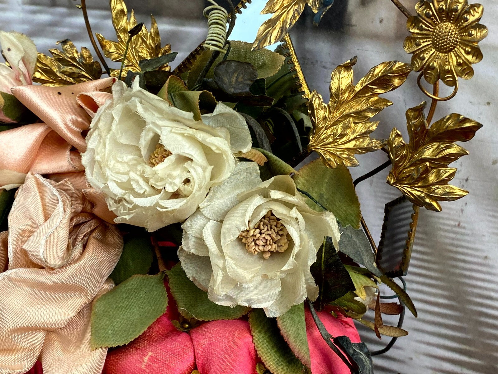 Globe De Mariee Hochzeit Andenken Frankreich Napoleon Iii Stil Blumen Glassturz