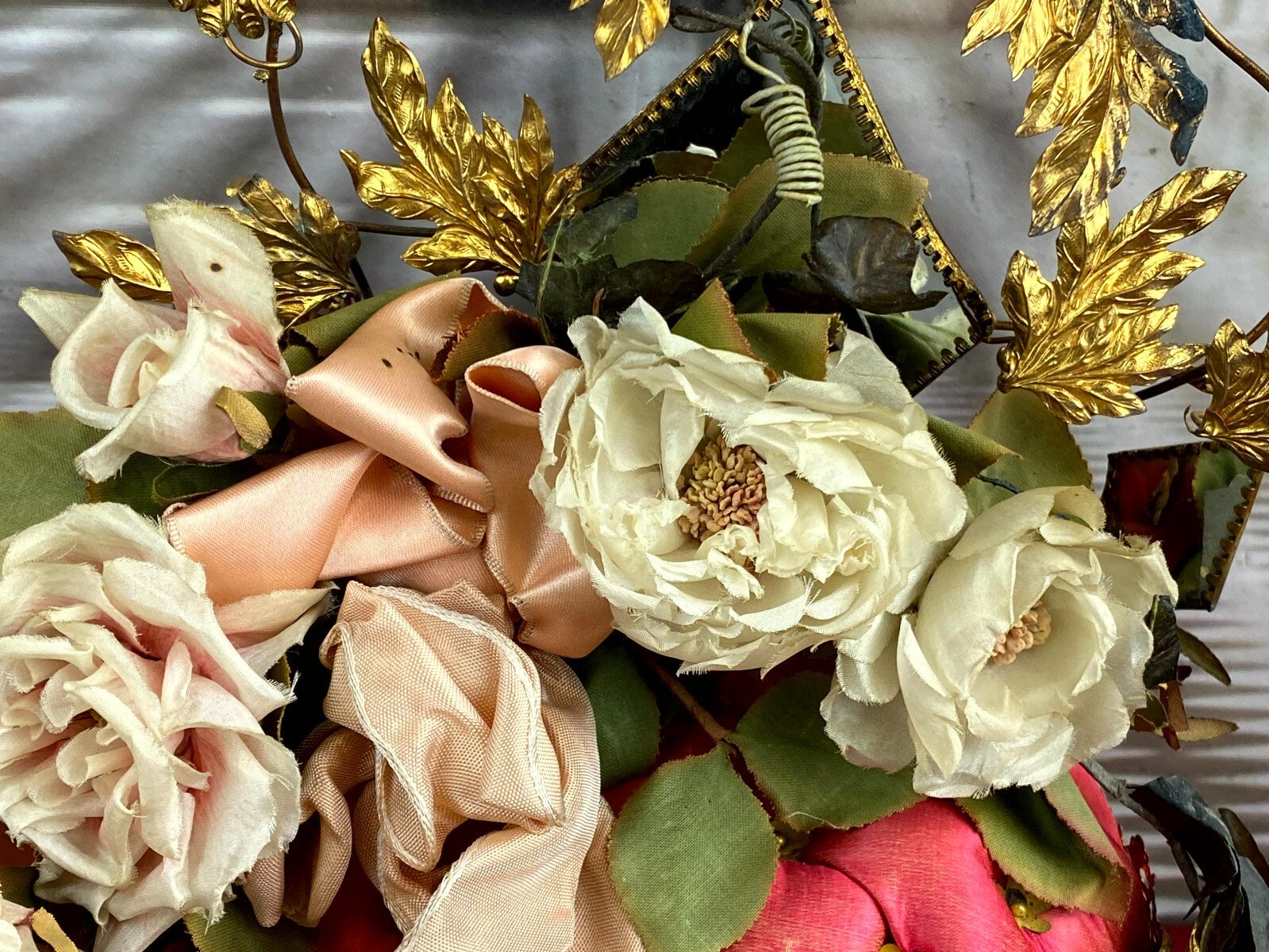 Globe De Mariee Hochzeit Andenken Frankreich Napoleon Iii Stil Blumen Glassturz