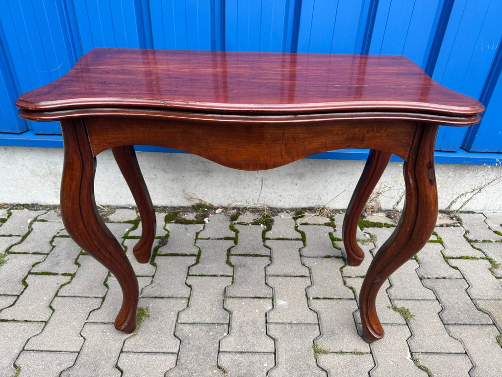ANTIKER TISCH SPIELTISCH BEISTELLTISCH LOUIS PHILIPPE UM 1860 MAHAGONI