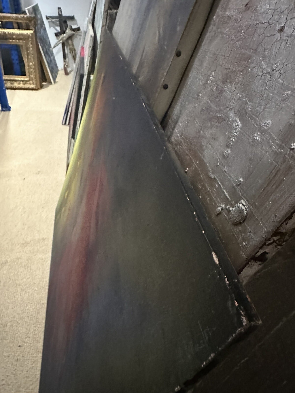 Al Bernstein (1949) Gemälde Abstrakt Aquility Of Red Acrylgemälde auf Platte