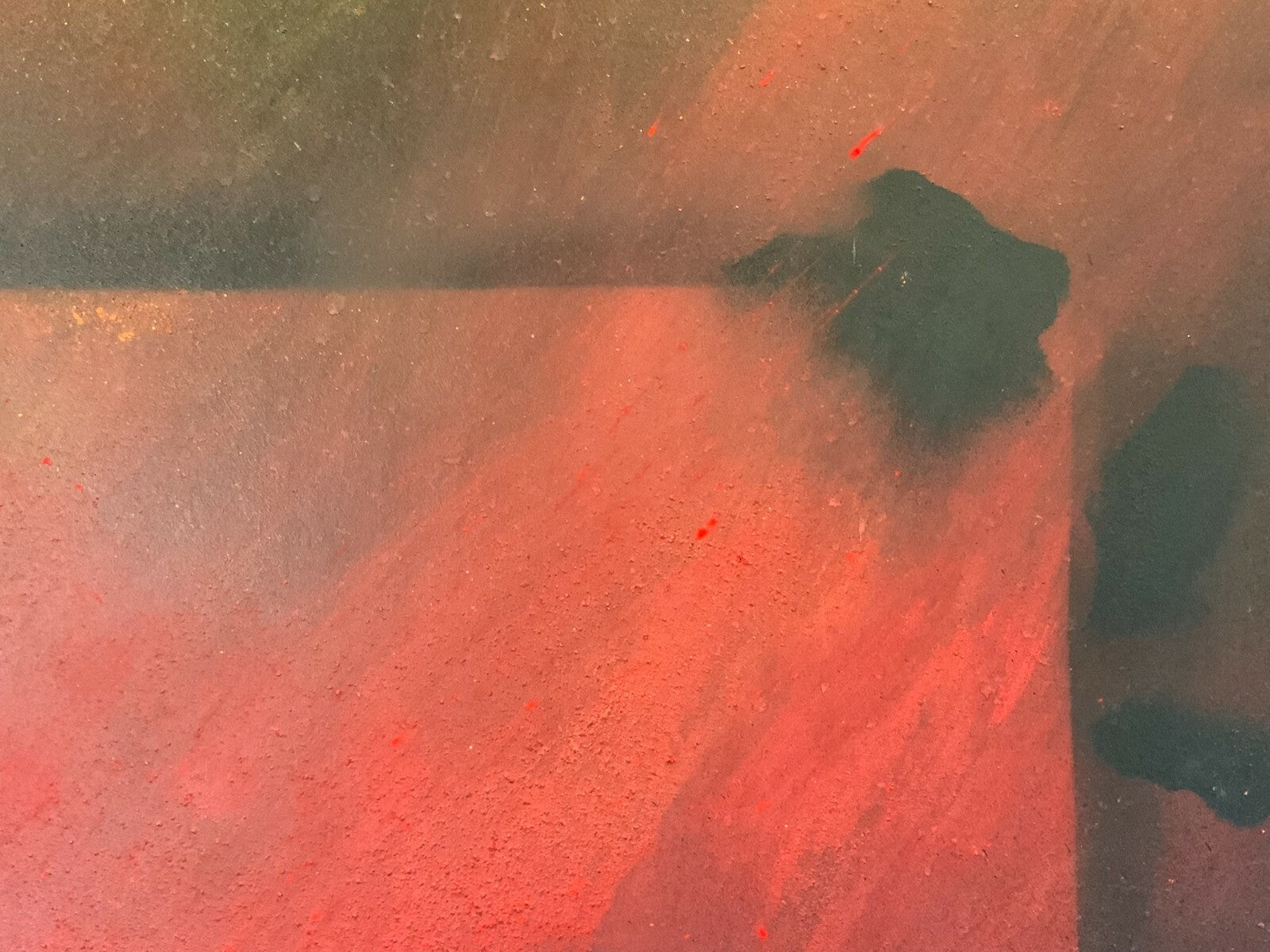 Al Bernstein (1949) Gemälde Abstrakt Aquility Of Red Acrylgemälde auf Platte