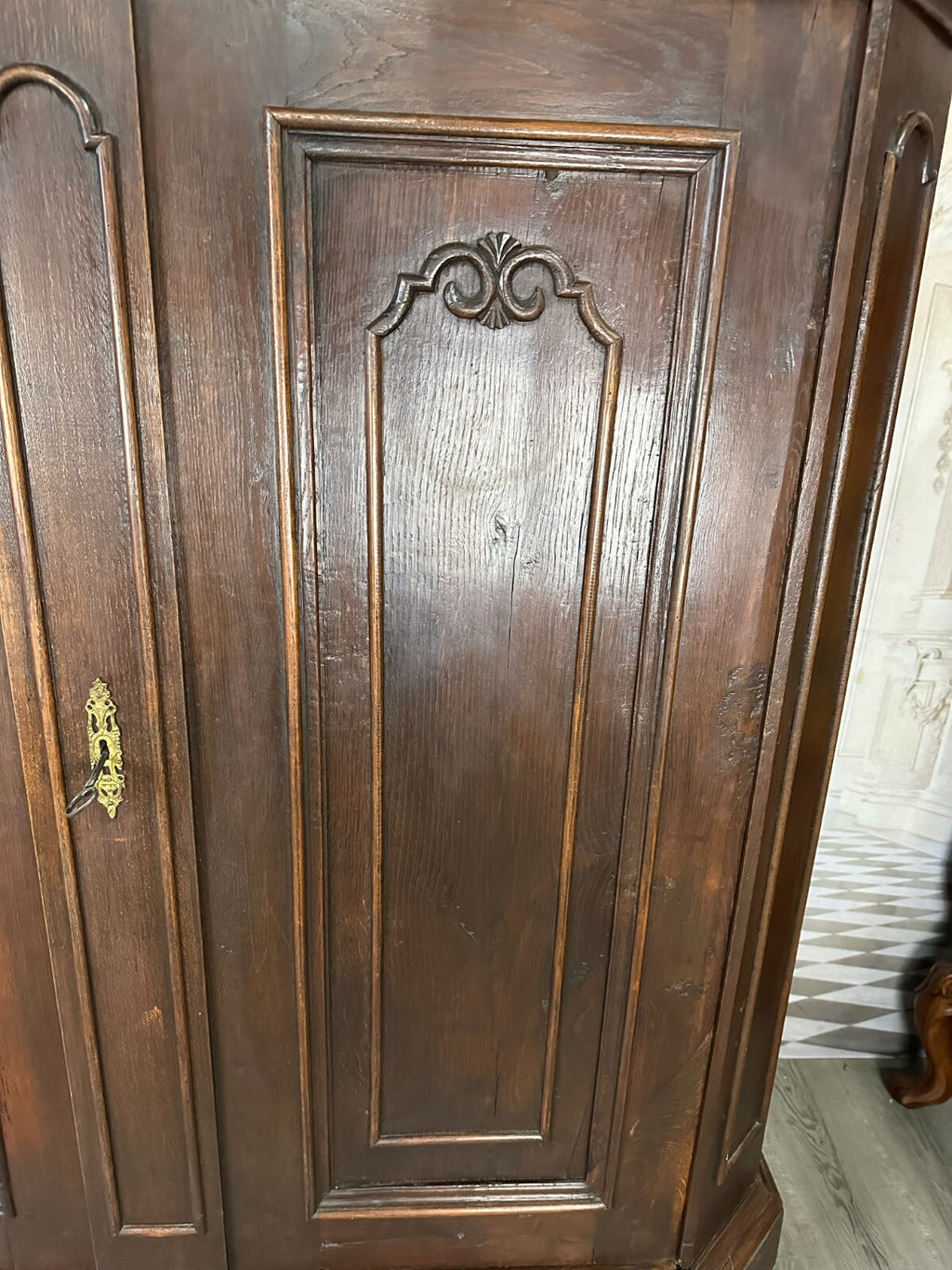 Antiker Barockschrank Louis Xv 18 tes Jhdt Eiche massiv Barock Schrank