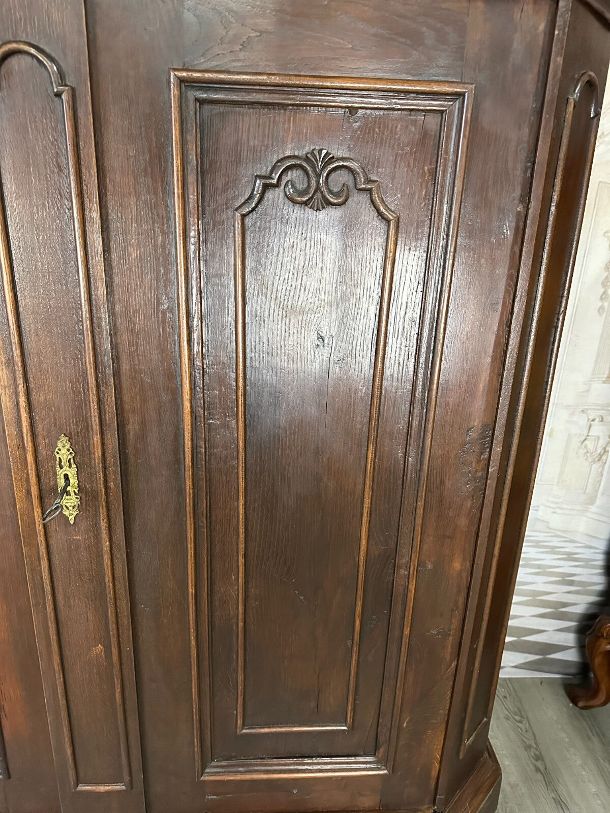 Antiker Barockschrank Louis Xv 18 tes Jhdt Eiche massiv Barock Schrank