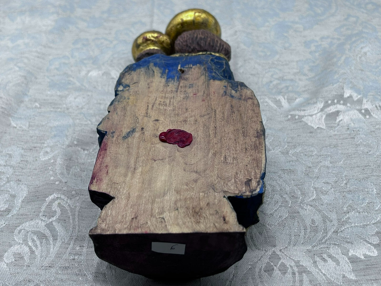 Alte Vintage Heiligenfigur Holz gefasst Heilige Maria Jesus nach antikem Vorbild